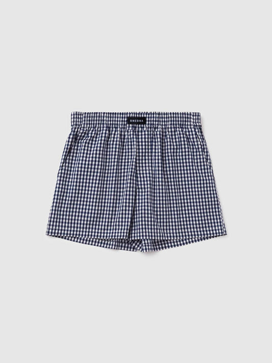 Boxer Short Navy Gingham