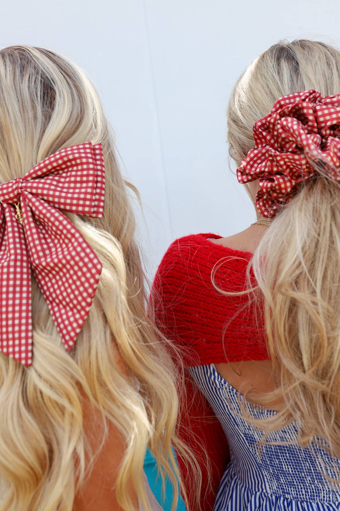 RED GINGHAM JUMBO SCRUNCHIE