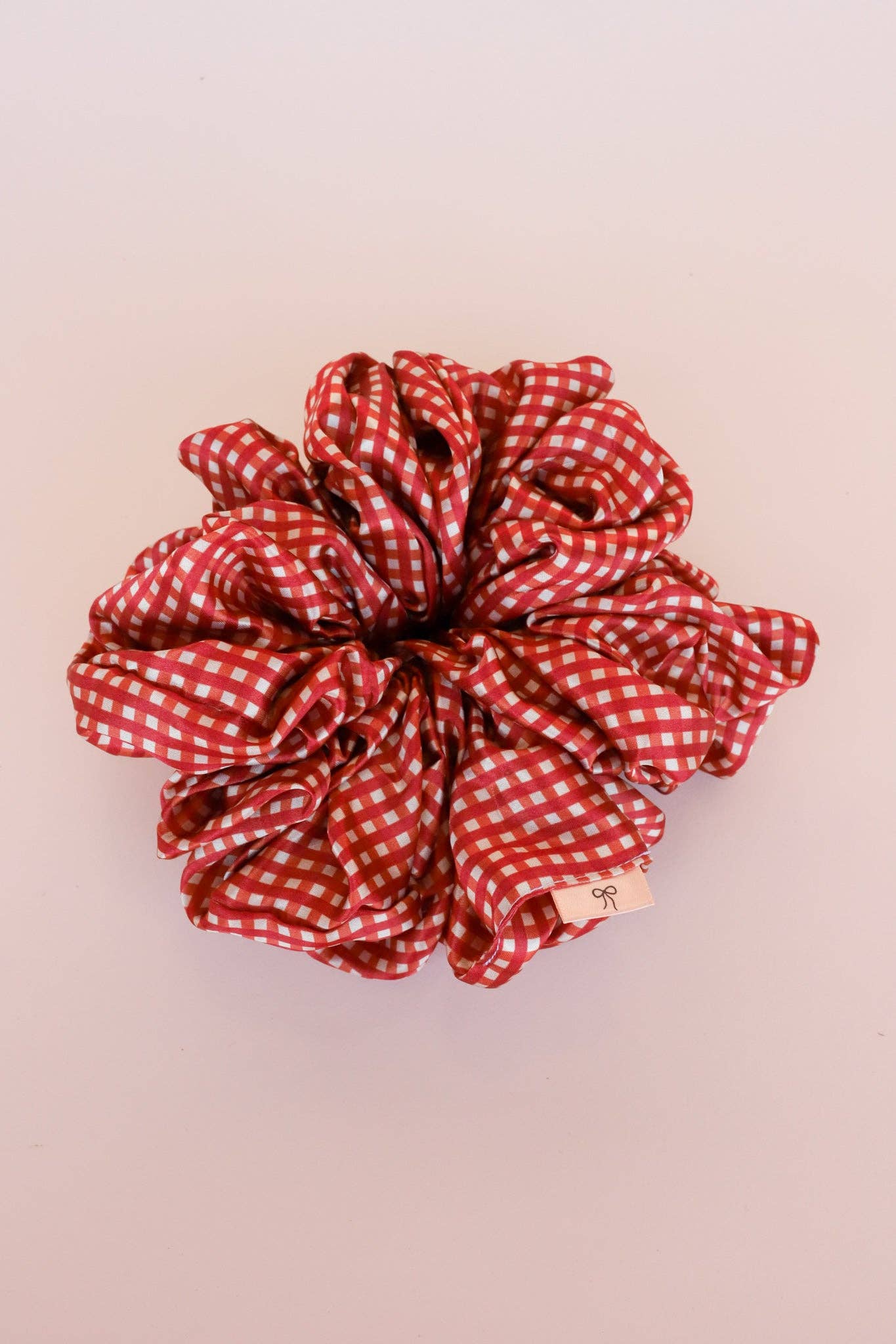 RED GINGHAM JUMBO SCRUNCHIE